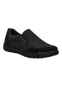 Slipper Josef Seibel "Baxter 04, black-black", Herren, Gr. 50, schwarz (schwarz, schwarz), Obermaterial: 100% Rindsleder Leather cow., Schuhe Slipper
