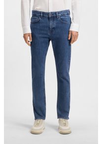 Slim-fit-Jeans BOSS Orange "Delaware", Herren, Gr. 38, L&auml;nge 34, blau (bright blau438), Denim/Jeans, Obermaterial: 99% Baumwolle, 1% Elasthan, unifarben, slim fit lang, Jeans Slim-fit-Jeans, in dezenter Waschung