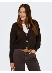 Strickjacke Only "ONLCAROL NICE L/S CARDIGAN KNT NOOS", Damen, Gr. XL, braun (chocolate torte), Strick, Obermaterial: 100% Polyacryl, unifarben, regular fit h&uuml;ftlang, V-Ausschnitt, Rippb&uuml;ndchen, Strickjacken Strickjacke, Kunstfaser, regular fit