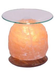 WAGNER LIFE DESIGN Salzkristall-Tischlampe "Natur", orange, H: 13cm, 1 Stk., Leuchten, Handgefertigt aus Salzkristall - jeder Stein ein Unikat, H: ca.13 cm, Salzkristall-Tischlampe
