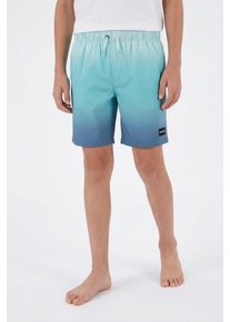 Badeshorts Hurley "FIRST LIGHT PULL ON SWIM", Kinder, Gr. 164/170 (176), N-Gr, blau (mint candy), Web, Obermaterial: 87% Polyester, 13% Elasthan, Badehosen Badeshorts, mit Elasthan-Anteil, leichtes Material, schnell trocknend