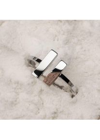 Holzkern Campania Ring Silver och Valn&ouml;t