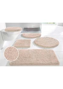 Badematte OTTO HOME "Sanremo Standard, Badvorleger, Badezimmer Teppich, sehr weich" Gr. 5, beige (sand), H:30mm, Polyester, Badematten, Badematte, Badteppich, unifarben, rechteckig, rund & als 3-tlg. Set erh&auml;ltlich
