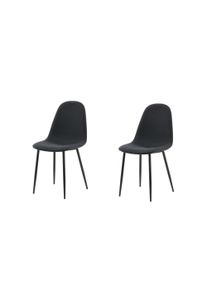 Esszimmerstuhl VENTURE HOME "Polar, 2er-Set Esszimmerst&uuml;hle in Schwarz-Stoff, 150 kg belastbar", grau (schwarz, schwarz), B:46cm H:88cm T:53cm, St&uuml;hle, Esszimmerstuhl