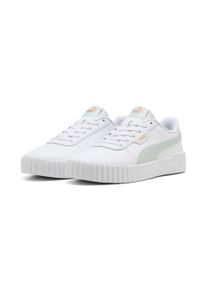 Sneaker Puma "CARINA 30", Damen, Gr. 41, Puma wei&szlig;, crme de mint, Leder, unifarben, Schuhe Sneaker, f&uuml;r sportliche Looks, aus Leder, mit weichem Textilfutter