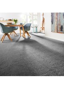 Teppichboden ANDIAMO "Softness, Velours, Gesamth&ouml;he 17 mm, Luxusklasse LC5", grau, B:400cm L:700cm, Kunstfaser, Teppiche, Teppichboden, Uni Farben, Breite 400 cm, besonders weich, Wohnzimmer, Schlafzimmer