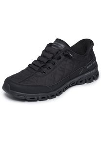 Slip-On Sneaker Skechers "GLIDE-STEP", Damen, Gr. 40, schwarz, Synthetik, Textil, unifarben, Schuhe Slip-On Sneaker, Freizeitschuh, Slipper mit No Tie Fit zum Schlupfen