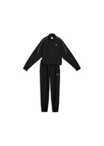 Jogginganzug Puma "WOVEN STANDARD SUIT CL", Damen, Gr. XS, Puma schwarz, Obermaterial: 100% Polyamid, unifarben, Sportanz&uuml;ge Jogginganzug, zweiteiliges Set, mit Knopfleiste, windabweisend, w&auml;rmeisolierend