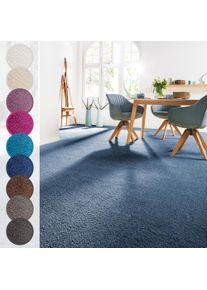 Teppichboden ANDIAMO "Sophie, Frisee-Velours, Gesamth&ouml;he 12 mm, Luxusklasse LC3", blau (dunkelblau), B:500cm L:300cm, Kunstfaser, Teppiche, Teppichboden, Uni Farben, Breite 400 cm oder 500 cm, strapazierf&auml;hig & pflegeleicht