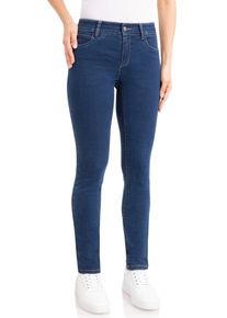 Slim-fit-Jeans WONDERJEANS "Classic", Damen, Gr. 36, L&auml;nge 32, blau (blau stone washed), Denim/Jeans, Obermaterial: 65% Baumwolle, 30% Polyester, 5% Elasthan, Abriebeffekte, figurbetont kn&ouml;chellang, Jeans Slim-fit-Jeans, Klassischer gerader Schnitt
