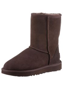 UGG Australia Winterboots UGG "Unisex, Classic Short 2", Damen, Gr. 5 (36), braun (dunkelbraun), Obermaterial: 100% Lammfell. Decksohle: 100% Lammfell. Laufsohle: 100% EVA/Kautschuk, unifarben, Schuhe Winterboots, Stiefel, Schlupfstiefel in klassischem Design