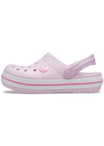 Clog Crocs "Crocband Clog" Gr. 37, rosa (rosa, wei&szlig;), Schuhe, M&auml;dchen, 37, Croslite&trade;, kontrastfarbene Details, Clog, Sandale, Sommerschuh, Badeschuh mit L&uuml;ftungs&ouml;ffnungen