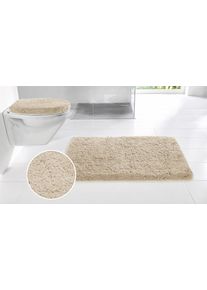 Badematte OTTO HOME "Sanremo Premium, Badvorleger, Badezimmer Teppich, sehr weich", beige (sand), H:35mm, Polyester, Badematten, Badematte, Badteppich, unifarben, rechteckig & als 3-tlg. Set erh&auml;ltlich