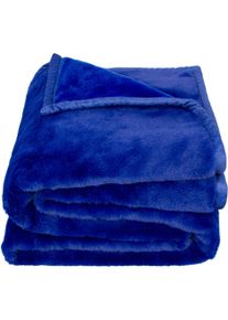 Wohndecke ZOEPPRITZ1828 "The Blanket", blau (ink), B:150cm L:200cm, Polyester, Wohndecken, Wohndecke, Extra weiche Decke aus recyceltem Polyester