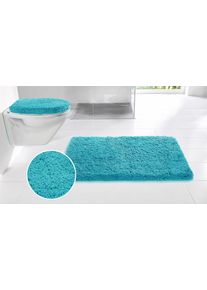 Badematte OTTO HOME "Sanremo Premium, Badvorleger, Badezimmer Teppich, sehr weich", blau (aqua), H:35mm, Polyester, Badematten, Badematte, Badteppich, unifarben, rechteckig & als 3-tlg. Set erh&auml;ltlich