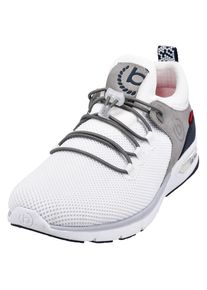 Slip-On Sneaker Bugatti, Herren, Gr. 43, wei&szlig; (wei&szlig;, kombiniert), Synthetik, Textil, Schuhe Slip-On Sneaker, Schlupfschuh, Freizeitsneaker, Halbschuh mit Gummizug