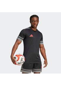 Fu&szlig;balltrikot adidas Performance "SQUA25 JSY M", Herren, Gr. M, schwarz, team grau four, pure ruby, Obermaterial: 100% Polyester, Rundhals, Trikots Fu&szlig;balltrikot