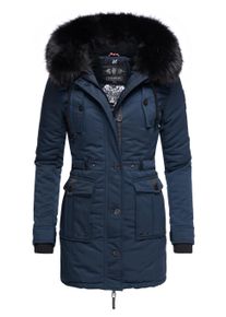 Wintermantel Navahoo "Wintermantel Luluna Prc", Damen, Gr. M, blau, Obermaterial: 100% Polyester PES. Obermaterial: Futter: 100% Polyester PES. 100% Polyester PES., M&auml;ntel Wintermantel