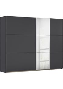 Schwebet&uuml;renschrank Rauch "Kleiderschrank Schrank Garderobe AURELIO", grau (graumetallic), B:261cm H:210cm T:59cm, Holzwerkstoff, Schr&auml;nke, Schwebet&uuml;renschrank, zeitloses Design, viele Farben, Breiten 175/218/261 cm MADE IN GERMANY