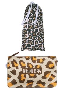 Strandtuch Capelli New York, Damen, Gr. 1 Stk., Leopardfellmuster, Frotteevelours, braun (multi), Frotteevelours, Mikrofaser, gemustert, Handt&uuml;cher Strandtuch, schnell trocknend, Inklusive praktischem Bikini-Bag