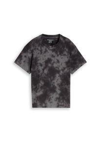 Rundhalsshirt Tom Tailor, Jungen, Gr. 164, dunkelgrau tie dye, Jersey, Obermaterial: 100% Baumwolle, normal h&uuml;ftbedeckend, Rundhals, abgesteppte Kante, Shirts Rundhalsshirt, Sommershirt mit Batik-Muster - for Boys