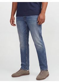 Jack & Jones PlusSize Comfort-fit-Jeans "JJIMIKE JJORIGINAL ST PLS", Herren, Gr. 54, L&auml;nge 32, blau (blau denim), Denim/Jeans, Obermaterial: 99% Baumwolle, 1% Elasthan, JACK & JONES PLUSSIZE, Abriebeffekte, comfort fit lang, Jeans Comfort-fit-Jeans, Baumwollmischung, comfort fit