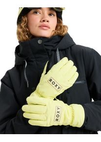 Snowboardhandschuhe Roxy "Freshfield", Damen, Gr. XL, gelb pear, Obermaterial: 50% Polyester, 50% Polyurethan., Handschuhe Snowboardhandschuhe
