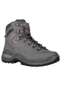 Wanderschuh Lowa "RENEGADE EVO GTX MID Ws", Damen, Gr. 38, grau (graphit, rose), Leder, Schuhe Wanderschuh, wasserdicht dank Gore-Tex Membrane, mit Vibram Sohle