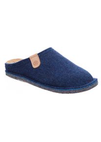 Pantoffel Rohde "CALMYS N15", Damen, Gr. 38, blau (dunkelblau), Filz, meliert, Schuhe Pantoffel, Clog, Hausschuh, Homeslipper, Filz in melierter Optik