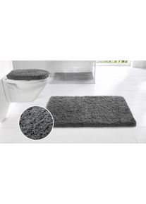 Badematte OTTO HOME "Sanremo Premium, Badvorleger, Badezimmer Teppich, sehr weich", grau (anthrazit), H:35mm, Polyester, Badematten, Badematte, Badteppich, unifarben, rechteckig & als 3-tlg. Set erh&auml;ltlich