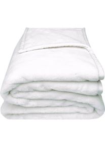 Wohndecke ZOEPPRITZ1828 "The Blanket", wei&szlig; (sanftes wei&szlig;), B:180cm L:220cm, Polyester, Wohndecken, Wohndecke, Extra weiche Decke aus recyceltem Polyester