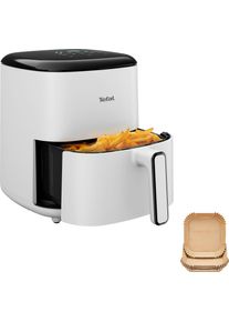 Tefal Hei&szlig;luftfritteuse "EY2453 Easy Fry Max Digital", hellgrau, B:36,8cm H:35,7cm T:36,8cm, Fritteusen, spart Zeit & Energie, intuitiver Touchscreen, 10 Programme, Hei&szlig;luftfritteuse