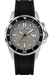 Kineticuhr Jacques Lemans "Hybromatic", schwarz (schwarz, grau), Armbanduhren, Herren, Kineticuhr, Armbanduhr, Herrenuhr, Silikonarmband, analog, Tag