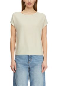 Rundhalspullover comma, Damen, Gr. 36, eggnog, Strick, Obermaterial: 65% Viskose, 35% Polyester, Glitzermuster, loose fit normal, Rundhals, Pullover Rundhalspullover, mit Glitzergarn