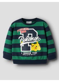 Sweatshirt name it "NMMJOSEF POKEMON NREG SWEAT UNB SKY", Jungen, Gr. 122/128, verdant gr&uuml;n, Sweatware, Obermaterial: 95% Baumwolle, 5% Elasthan, bedruckt, regular fit normal, Rundhals, Rippb&uuml;ndchen, Sweatshirts Sweatshirt, Baumwollmischung, regular fit