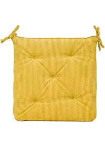 G&ouml;zze Sitzauflage G&Ouml;ZZE "Capri", gelb (senf), B:40cm H:4cm, Polyester, Polsterauflagen, Sitzauflage