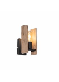 JUST LIGHT Wandleuchte "LOG", braun (holzfarben), 1, 1 Stk., Leuchten, ExklusiveE27, Wandleuchte