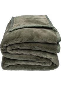 Wohndecke ZOEPPRITZ1828 "The Blanket", gr&uuml;n (forest), B:150cm L:200cm, Polyester, Wohndecken, Wohndecke, Extra weiche Decke aus recyceltem Polyester