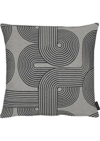 Dekokissen Apelt "Nova" Gr. 1, grau (anthrazit, gemustert), B:45cm H:5cm L:45cm, Polyester, 31_11_Dekokissen_Sitzkissen_Kissenh&uuml;llen, Dekokissen