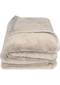 Wohndecke ZOEPPRITZ1828 "The Blanket", beige (clay), B:220cm L:240cm, Polyester, Wohndecken, Wohndecke, Extra weiche Decke aus recyceltem Polyester