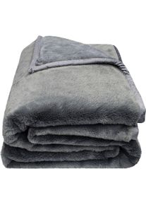 Wohndecke ZOEPPRITZ1828 "The Blanket", grau (medium grau melange), B:150cm L:200cm, Polyester, Wohndecken, Wohndecke, Extra weiche Decke aus recyceltem Polyester