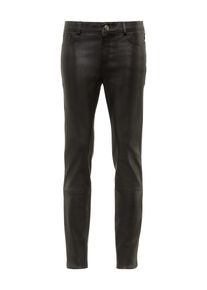 5-Pocket-Hose RICANO "Lederhose PND (Stretch)", Damen, Gr. 3XL, L&auml;nge 34, schwarz, Obermaterial: 100% Lammnappaleder LANA., figurbetont, Hosen 5-Pocket-Hose, Handgefertigt aus echtem Leder
