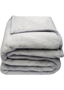 Wohndecke ZOEPPRITZ1828 "The Blanket", grau (cloud), B:150cm L:200cm, Polyester, Wohndecken, Wohndecke, Extra weiche Decke aus recyceltem Polyester