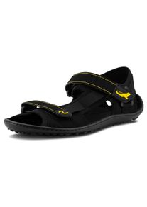 Barfu&szlig;schuh Leguano "ATTREKKTIVE", Damen, Gr. 45, schwarz, Textil, Schuhe Barfu&szlig;schuh, Sommerschuh, Sandale, mit praktischen Klettverschl&uuml;ssen