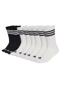 Kurzsocken adidas originals "Socken 3-Stripes Cushioned Sportswear Crew Socks 9P 9er Pack", Damen, Gr. 40-42, 2xwei&szlig;, schwarz, Obermaterial: 59% Baumwolle CO. 37% Polyester PES. 3% Elasthan EL. 1% Polyamid PA., Socken Kurzsocken