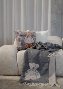 Wohndecke Apelt "Bj&ouml;rn", grau, B:150cm L:200cm, Mischgewebe, Wohndecken, Wohndecke, mit Fransen