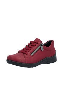 Sneaker Rieker, Damen, Gr. 42, rot, Lederimitat, Schuhe Sneaker, Schn&uuml;rschuh, Halbschuh, Klassik-Sneaker mit Rei&szlig;verschluss