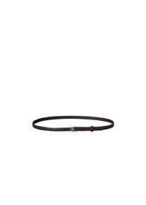 Lederg&uuml;rtel Calvin Klein "ROUND CK BUCKLE 15MM BELT SMOOTH", Damen, Gr. 90, delicioso, shiny nickel, Web, Rindsleder, G&uuml;rtel Lederg&uuml;rtel, Gr&ouml;&szlig;enverstellbar mit Metallschlie&szlig;e