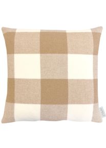 Dekokissen Apelt "Alpine", natur, beige, kariert, B:46cm H:0,5cm L:46cm, Mischgewebe, Dekokissen_Sitzkissen_Kissenh&uuml;llen, Dekokissen