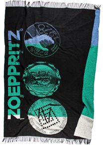 Wohndecke ZOEPPRITZ1828 "Logo Greeny", jade, B:150cm L:220cm, Kaschmir, Wohndecken, Wohndecke, Decke aus recyceltem Cashmere